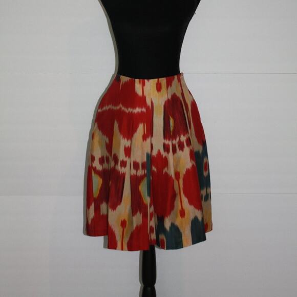 Lauren Ralph Lauren 100% Silk Pleated Skirt Size 6 - Picture 9 of 11